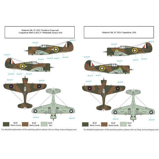 Sbs D48036 1/48 Decal For South African Air Force In East Africa Ww Ii Vol I
