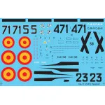 Sbs Buc-32004 1/32 Decal For Hispano Ha-1112 M1l Spanish Air Force Decal Sheet
