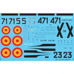 Sbs Buc-32004 1/32 Decal For Hispano Ha-1112 M1l Spanish Air Force Decal Sheet