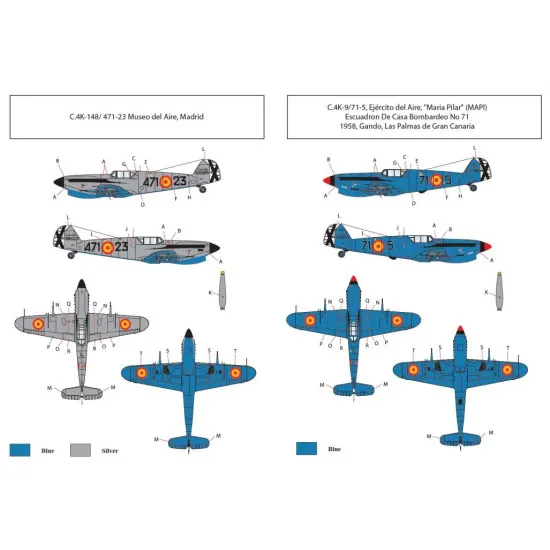 Sbs Buc-32004 1/32 Decal For Hispano Ha-1112 M1l Spanish Air Force Decal Sheet
