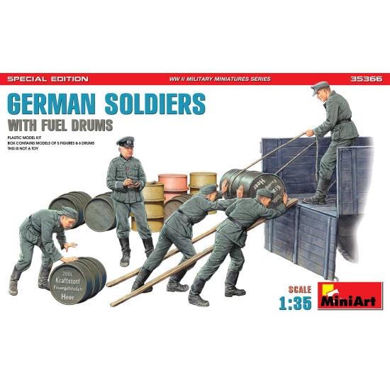 Miniart 35366 1/35 German Soldiers With Fuel Drums Special Edition Figures Kit Miniart 35366 1/35 German Soldiers With Fuel Drums Special Edition Figures Kit