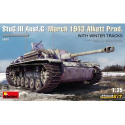 Miniart 35367 - 1/35 - Stug Iii Ausf G March 1943 Alkett Prod With Winter Tracks
