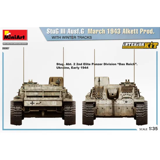 Miniart 35367 - 1/35 - Stug Iii Ausf G March 1943 Alkett Prod With Winter Tracks
