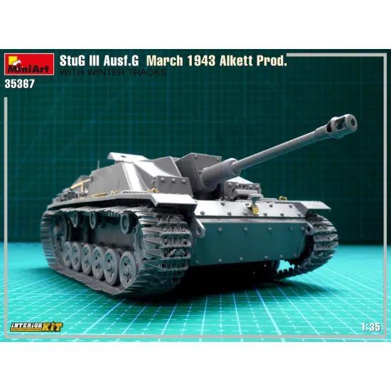 Miniart 35367 - 1/35 - Stug Iii Ausf G March 1943 Alkett Prod With Winter Tracks
