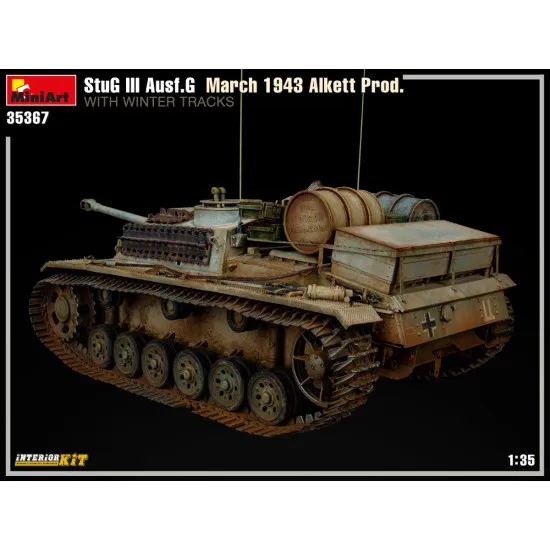 Miniart 35367 - 1/35 - Stug Iii Ausf G March 1943 Alkett Prod With Winter Tracks