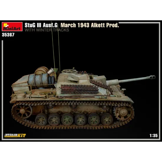 Miniart 35367 - 1/35 - Stug Iii Ausf G March 1943 Alkett Prod With Winter Tracks