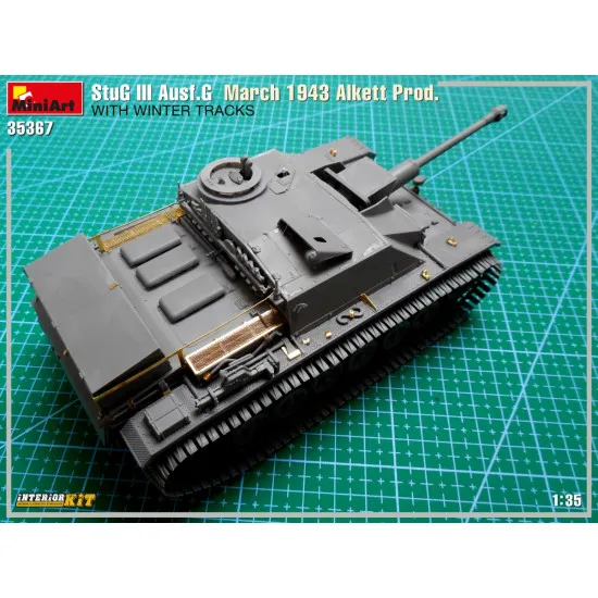 Miniart 35367 - 1/35 - Stug Iii Ausf G March 1943 Alkett Prod With Winter Tracks