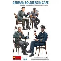 Miniart 35396 - 1/35 - German Soldiers In Cafe Figures Model Kit