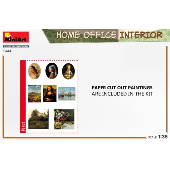 Miniart 35644 - 1/35 - Home Office Interior Plastic Model