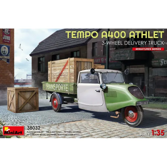 Miniart 38032 - 1/35 - Tempo A400 Athlet 3 Wheel Delivery Truck Vehicle Kit