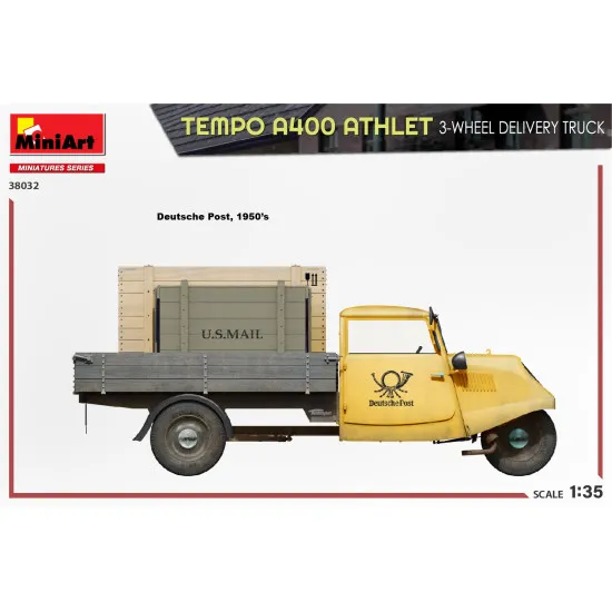 Miniart 38032 - 1/35 - Tempo A400 Athlet 3 Wheel Delivery Truck Vehicle Kit
