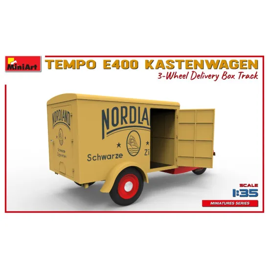 Miniart 38047 - 1/35 - Tempo E400 Kastenwagen 3 Wheel Delivery Box Track Model