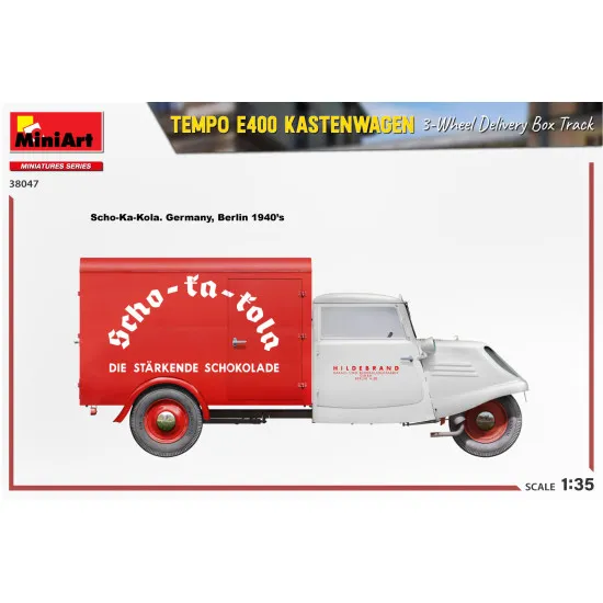Miniart 38047 - 1/35 - Tempo E400 Kastenwagen 3 Wheel Delivery Box Track Model