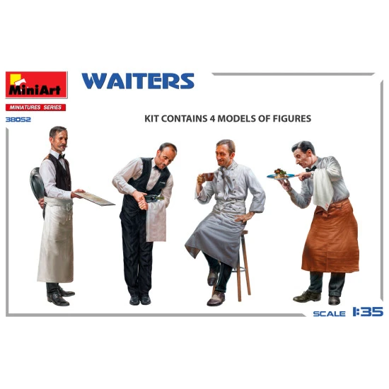 Miniart 38052 - 1/35 - Waiters Plastic Figures Kit Plastic Model Miniart 38052 - 1/35 - Waiters Plastic Figures Kit Plastic Model