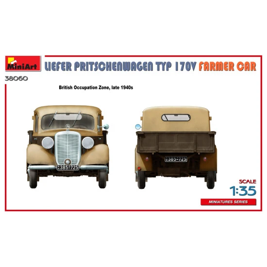Miniart 38060 - 1/35 - Liefer Pritschenwagen Typ 170v Farmer Car Model Kit