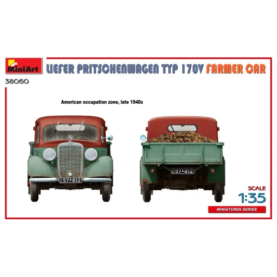 Miniart 38060 - 1/35 - Liefer Pritschenwagen Typ 170v Farmer Car Model Kit