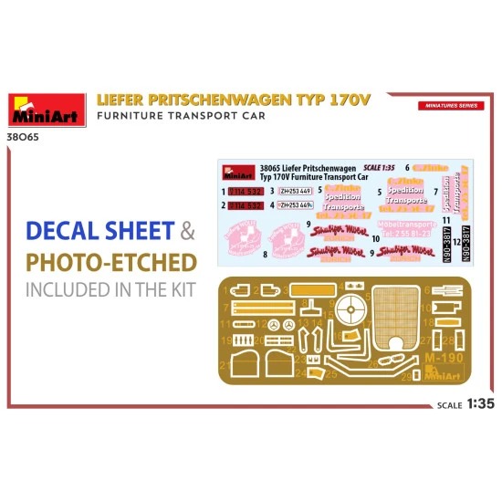 Miniart 38065 - 1/35 - Liefer Pritschenwagen Typ 170v Furniture Transport Car