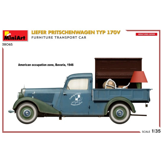 Miniart 38065 - 1/35 - Liefer Pritschenwagen Typ 170v Furniture Transport Car