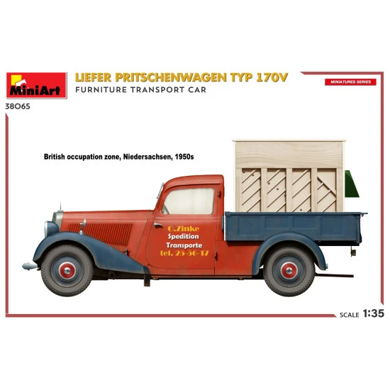 Miniart 38065 - 1/35 - Liefer Pritschenwagen Typ 170v Furniture Transport Car
