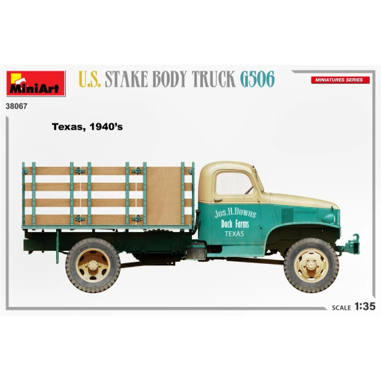 Miniart 38067 - 1/35 - U S Stake Body Truck G506 Scale Model Kit