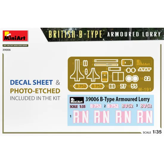 Miniart 39006 - 1/35 - British B Type Armoured Lorry Armor Model Kit
