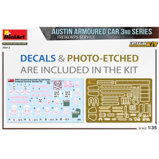 Miniart 39012 1/35 Austin Armoured Car 3rd Series Freikorps Service Interior Kit