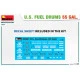 Miniart 49001 - 1/48 - U S Fuel Drums 55 Gal Plastic Model Kit