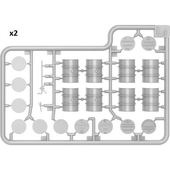 Miniart 49007 - 1/48 - Fuel Oil Drums 1930 50s Model Kit