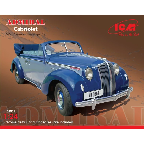 Admiral Cabriolet, WWII German Passenger Car 1/24 ICM 24021