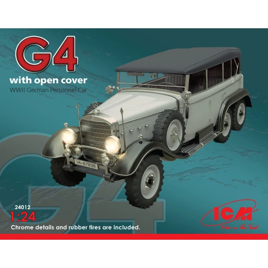 Typ G4 with open cover, WWII German Personnel Car 1/24 ICM 24012