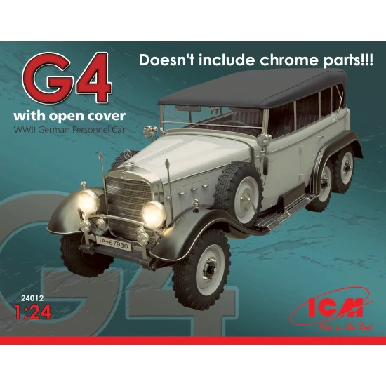 Typ G4 with open cover, WWII German Personnel Car 1/24 ICM 24012
