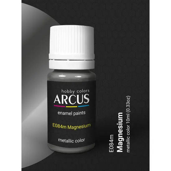 Arcus 084 Enamel Paint Metallic Color Magnesium Saturated Color 10ml