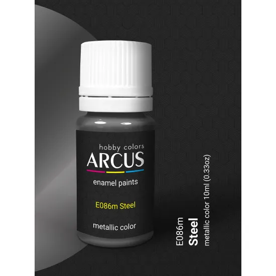 Arcus 086 Enamel Paint Metallic Color Steel Saturated Color 10ml