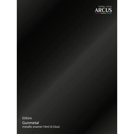 Arcus 092 Enamel Paint Metallic Color Gunmetal Saturated Color 10ml