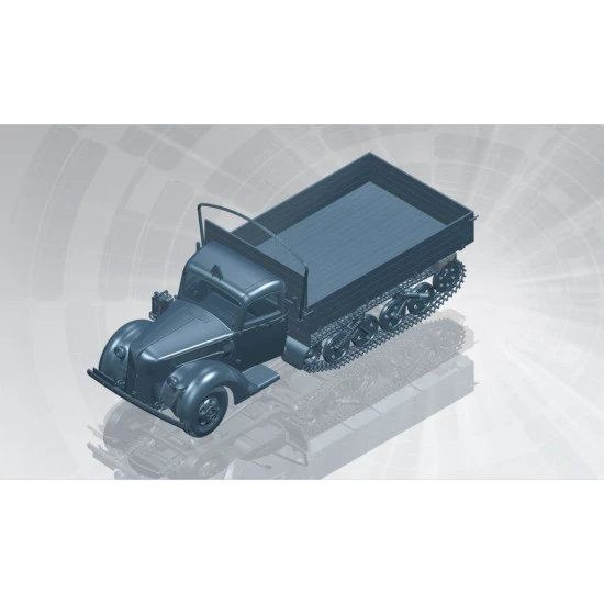 V3000S/SS M (Sd.Kfz.3b) Maultier, WWII German Semi-Tracked Truck 1/35 ICM 35412
