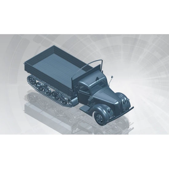 V3000S/SS M (Sd.Kfz.3b) Maultier, WWII German Semi-Tracked Truck 1/35 ICM 35412