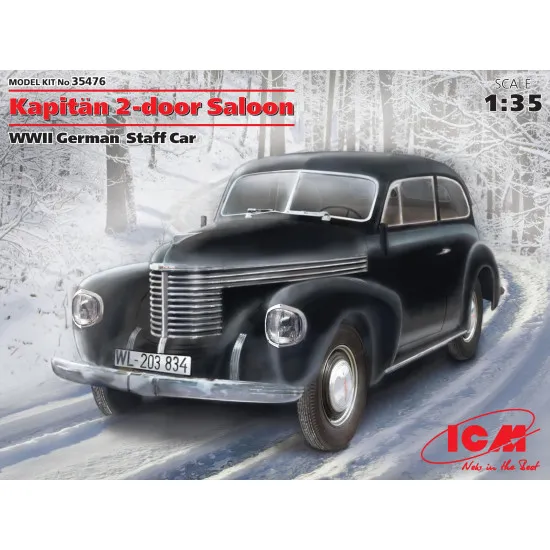 Kapitän 2-door Saloon, WWII German Staff Car 1/35 ICM 35476 Kapitän 2-door Saloon, WWII German Staff Car 1/35 ICM 35476
