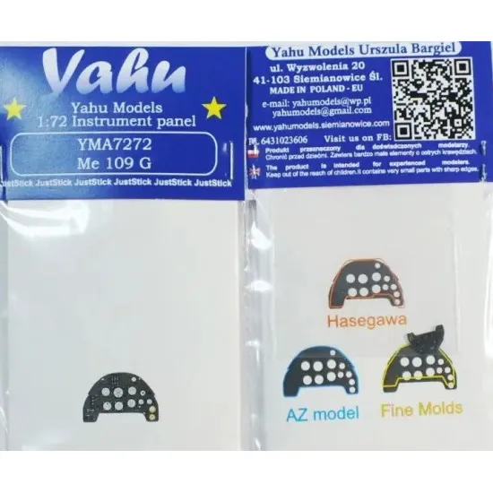Yahu Model Yma7272 1/72 Me-109g-6 And Later For Az Model / Fine Molds Accessories Aircraft
