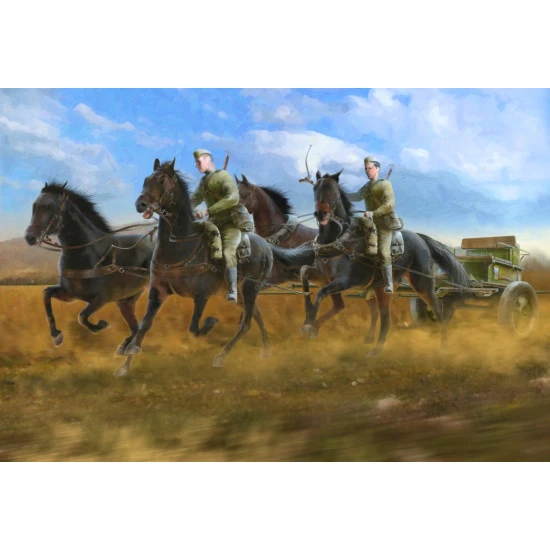 Soviet Regimental Artillery Horse Transport (1943-1945) 1/35 ICM 35481 Soviet Regimental Artillery Horse Transport (1943-1945) 1/35 ICM 35481