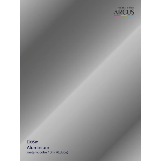 Arcus 095 Enamel Paint Metallic Color Aluminium Saturated Color 10ml