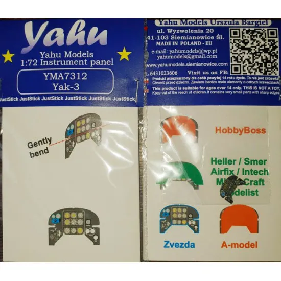 Yahu Model Yma7312 1/72 Yak-3 For Zvezda / Hasegawa / Heller-smer Accessories