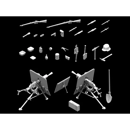 WWI Austro-Hungarian Infantry, Weapon and Equipment  1/35 ICM 35671