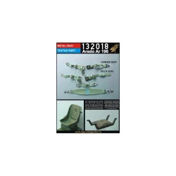 Hgw 132018 1/32 Textile Seatbelts For Arado Ar 196 And Resin Seats Pilot And Gunners Seats And Maps For Revell