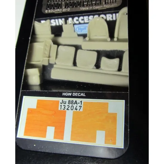 Hgw 132047 1/32 Textile Seatbelts For Junkers Ju 88a-1 And Seats And Decal For Revell