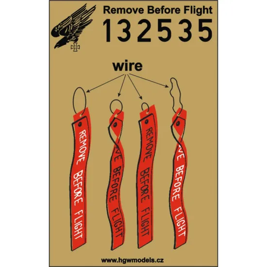 Hgw 132535 1/32 Seatbelts For Remove Before Flight Pre-cut Laser Us Flags Rbf