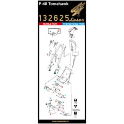 Hgw 132625 1/32 Seatbelts For P-40 Tomahawk Pre-cut Laser Accessories Aircraft