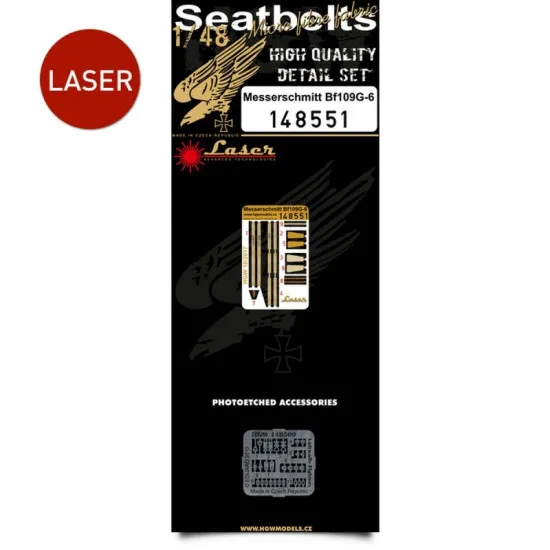 Hgw 148551 1/48 Seatbelts For Messerschmitt Bf 109g-6 Pre-cut Laser