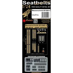 Hgw 124514 1/24 Seatbelts For Bf109k-4 Pre-cut Laser Accessories For Aircraft