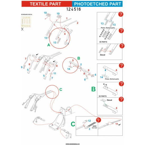 Hgw 124516 1/24 Seatbelts For Spitfire Mk Ix Pre-cut Laser Double-sided Printing