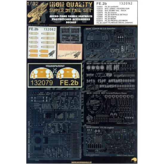 Hgw 132092 1/32 Fe 2b Super Detail Set For Wingnut Wings